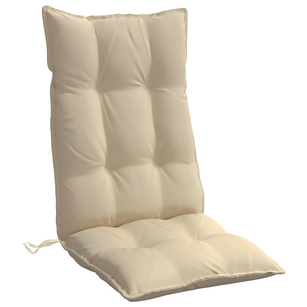 vidaXL Cojines de silla con respaldo alto 6 uds tela Oxford beige