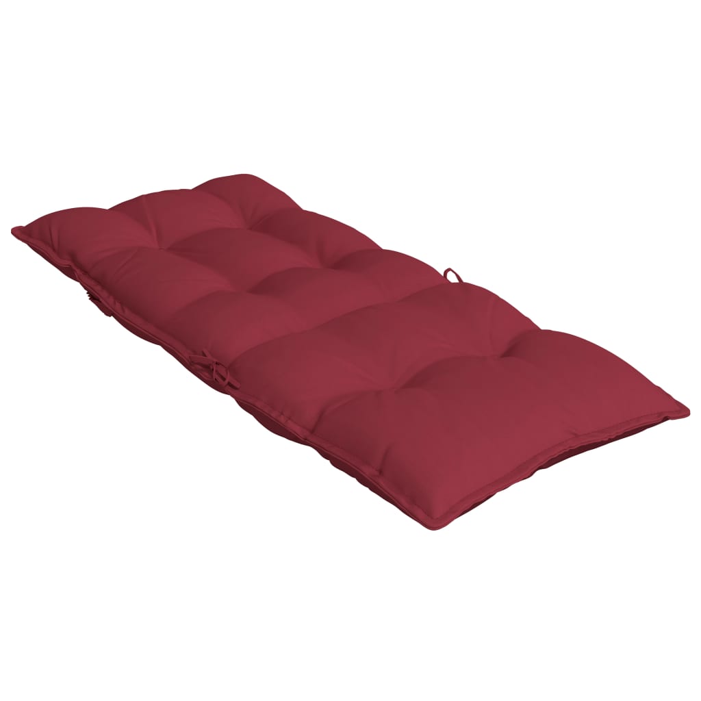 vidaXL Cojines de silla con respaldo alto 2 uds tela Oxford rojo tinto