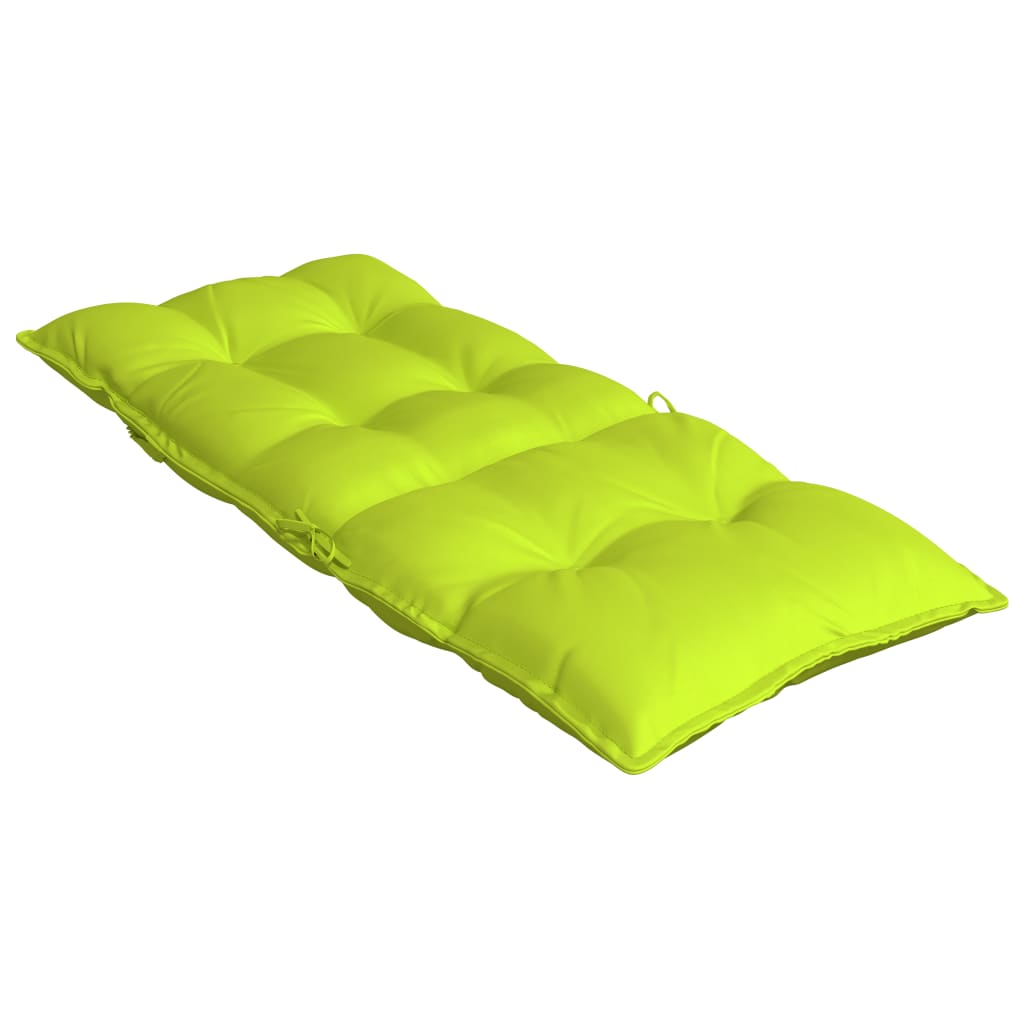 vidaXL Cojines de silla respaldo alto 2 uds tela Oxford verde brillo