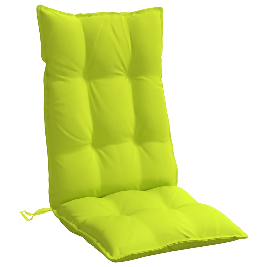 vidaXL Cojines de silla respaldo alto 6 uds tela Oxford verde brillo