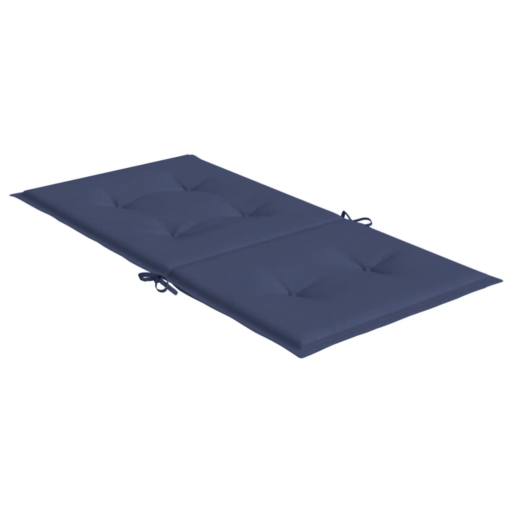 vidaXL Cojines para silla con respaldo bajo 2 uds tela azul marino