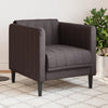 vidaXL Sillón de tela marrón oscuro