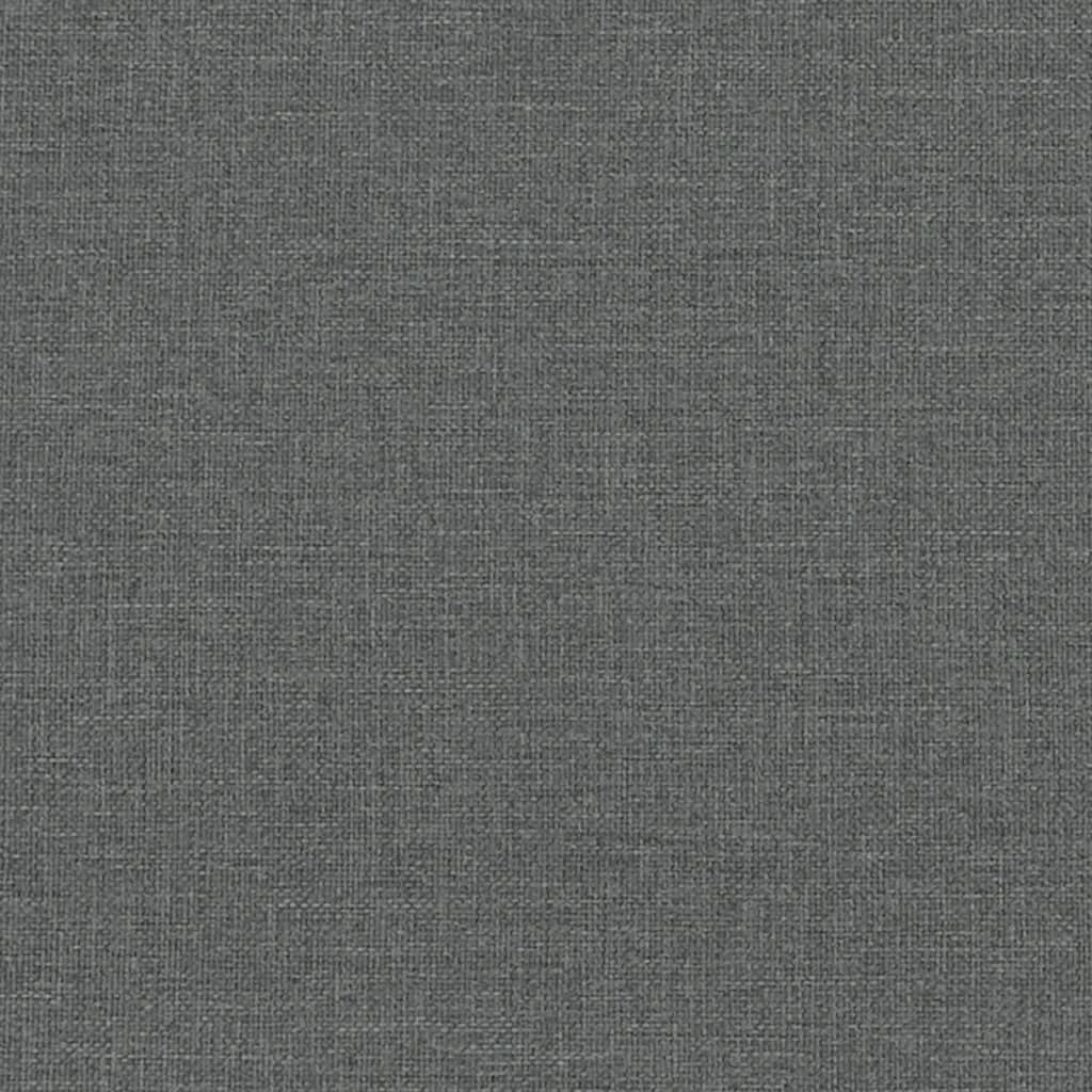 vidaXL Sofá de 3 plazas tela gris oscuro