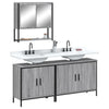 vidaXL Set de muebles de baño 3 pzas madera contrachapada gris sonoma