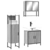 vidaXL Set de muebles de baño 3 pzas madera contrachapada gris sonoma