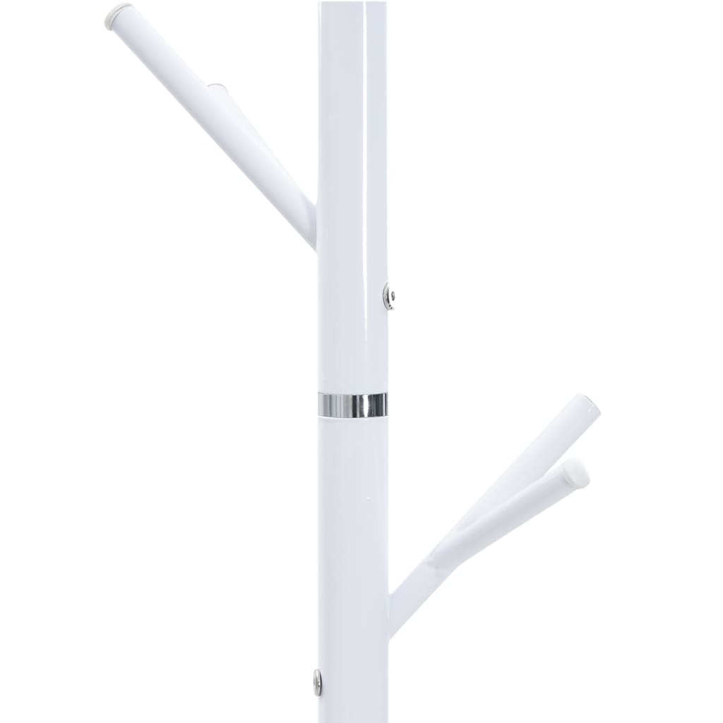 vidaXL Perchero de hierro con recubrimiento en polvo blanco 175 cm