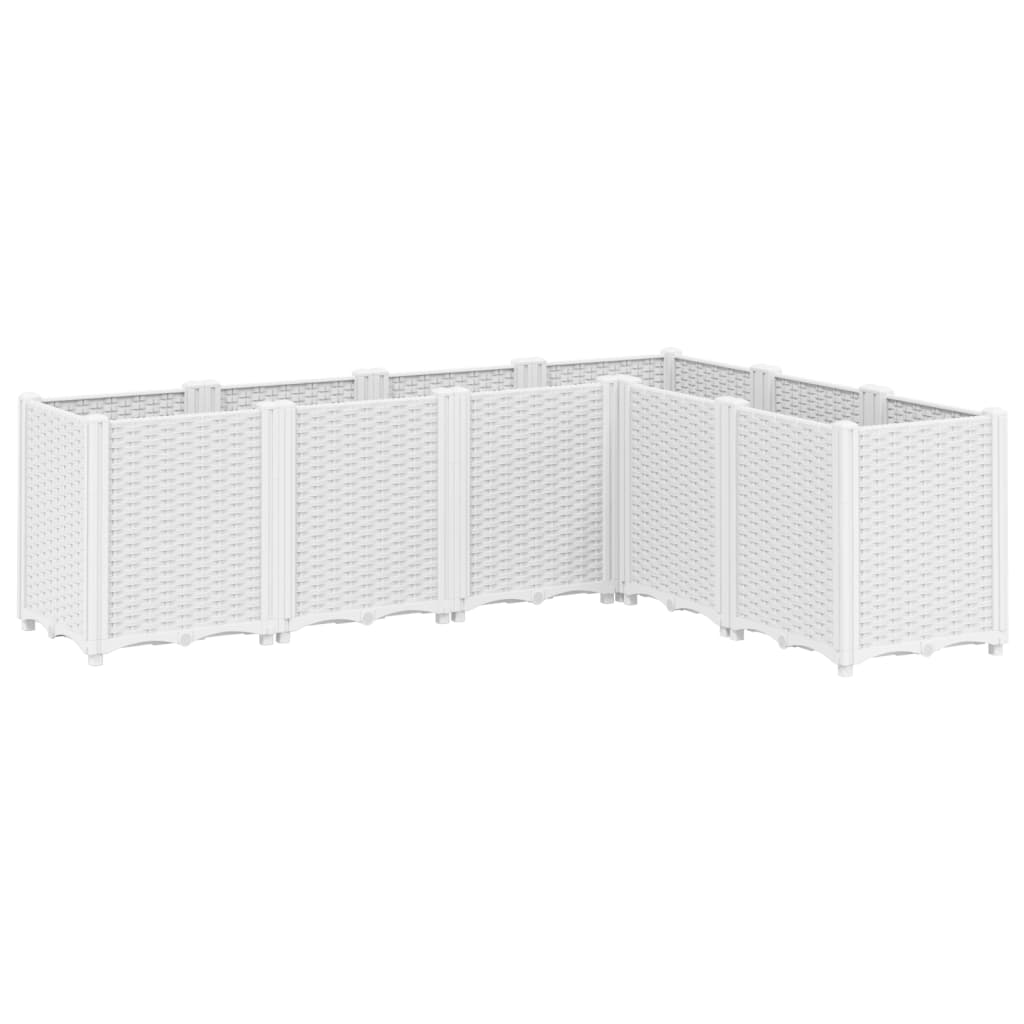 vidaXL Jardinera PP blanco 160x120x53 cm