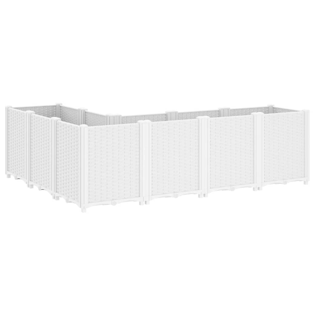 vidaXL Jardinera PP blanco 160x120x53 cm