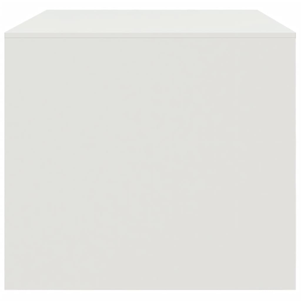 vidaXL Mesa de centro acero blanco 67x50x44 cm