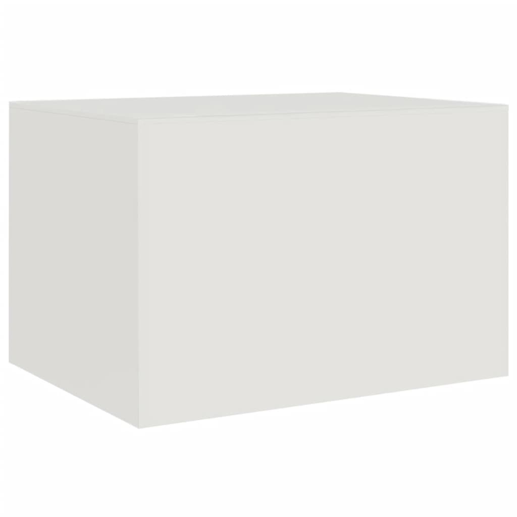 vidaXL Mesa de centro acero blanco 67x50x44 cm