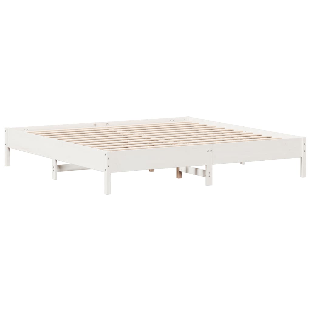 vidaXL Estructura de cama sin colchón madera maciza blanca 200x200 cm