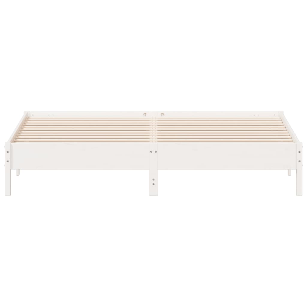 vidaXL Estructura de cama sin colchón madera maciza blanca 200x200 cm