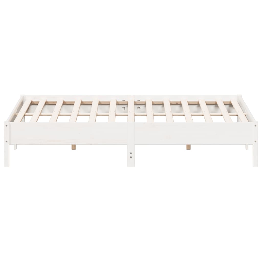 vidaXL Estructura de cama sin colchón madera maciza blanca 200x200 cm