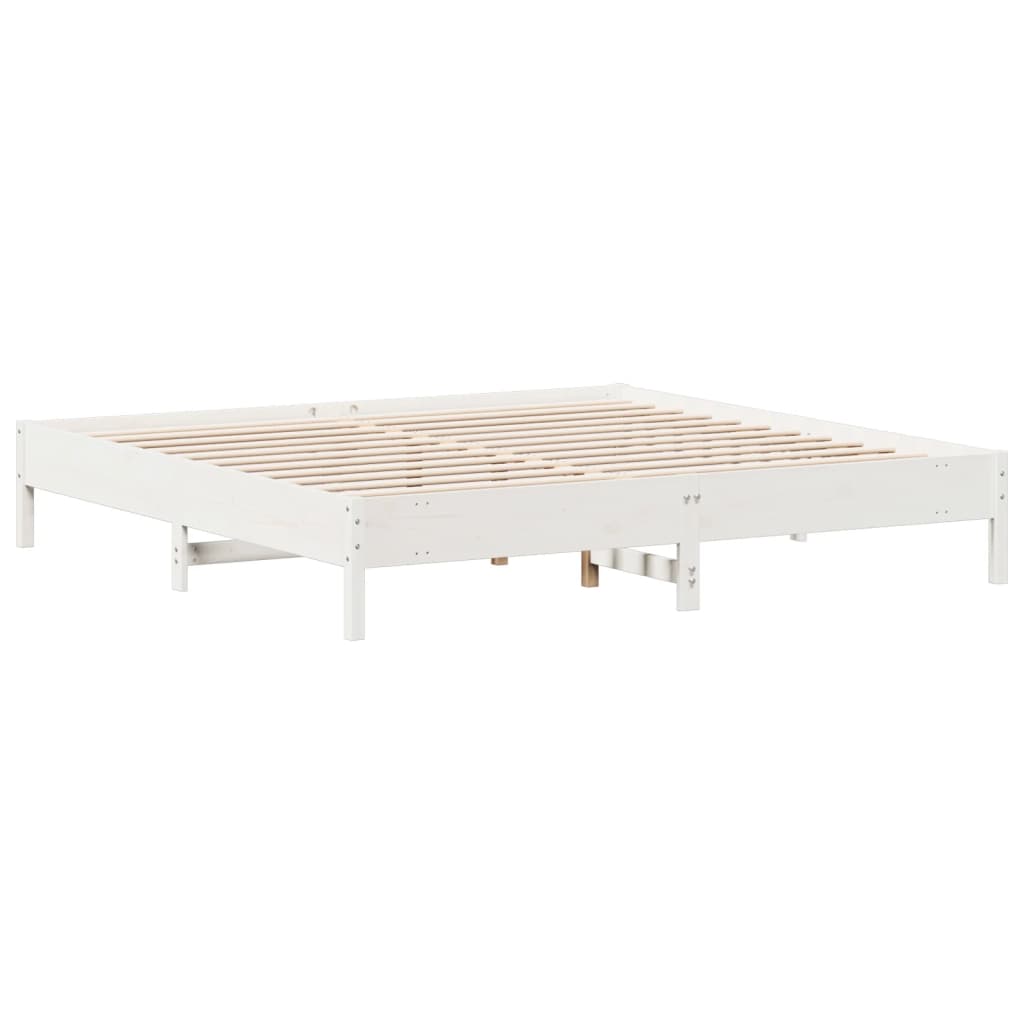 vidaXL Estructura de cama sin colchón madera maciza blanca 200x200 cm