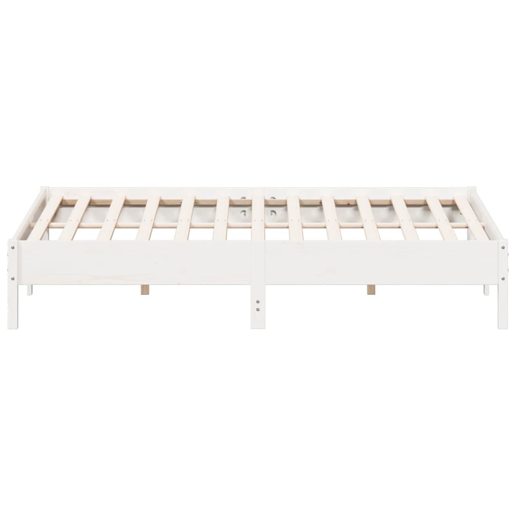 vidaXL Cama sin colchón madera maciza de pino blanca 180x200 cm