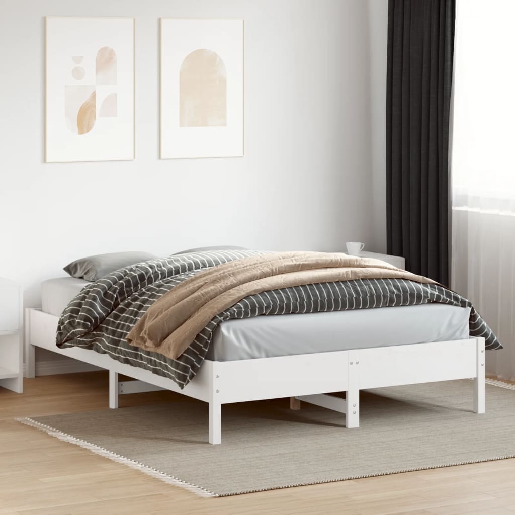 vidaXL Estructura de cama sin colchón madera maciza de pino 160x200 cm