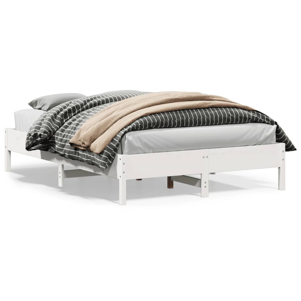 vidaXL Estructura de cama sin colchón madera maciza de pino 160x200 cm