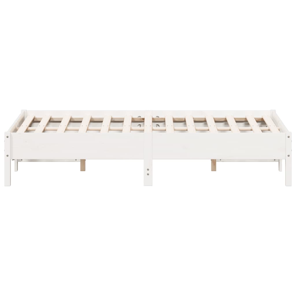 vidaXL Estructura de cama sin colchón madera maciza blanca 120x190 cm