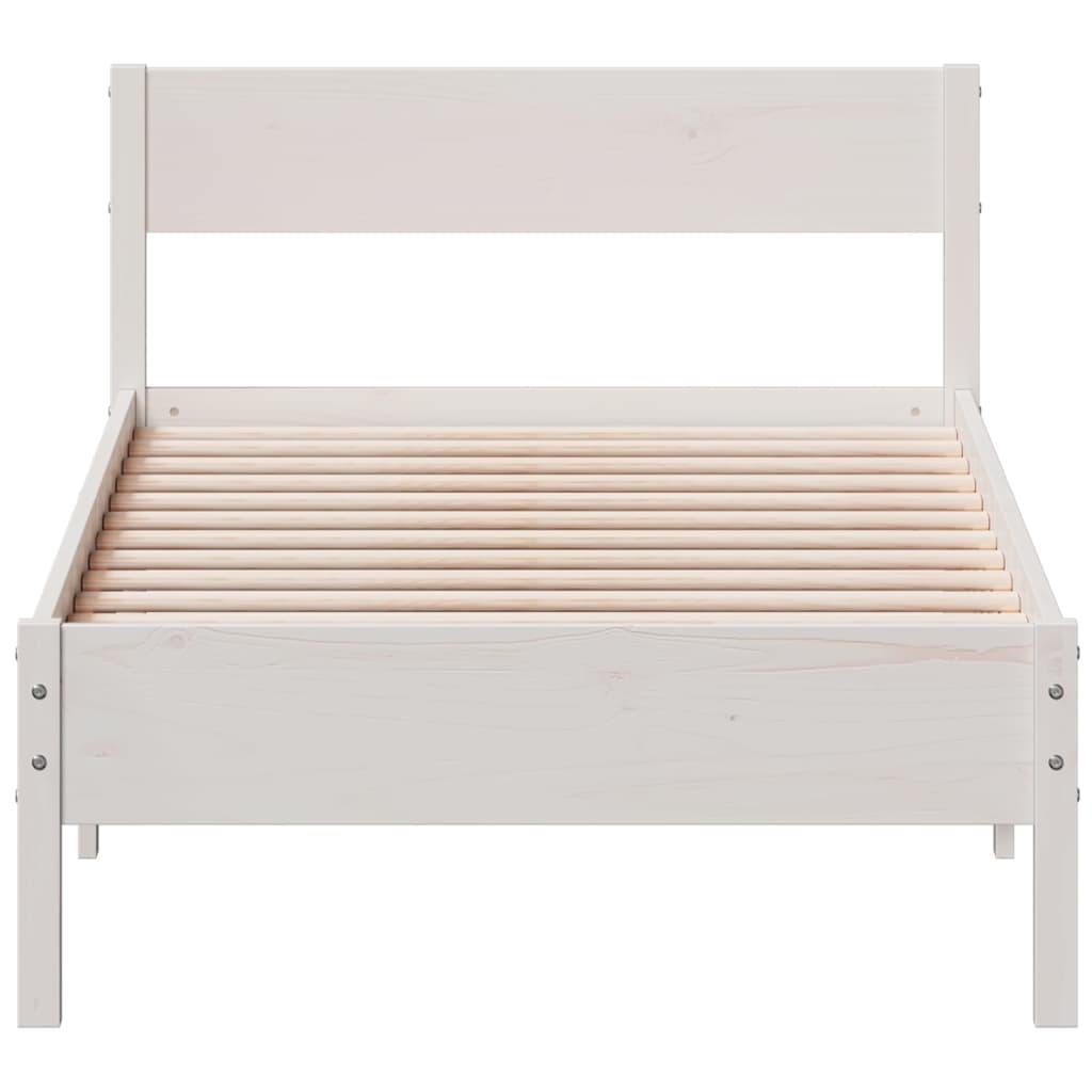 vidaXL Estructura cama sin colchón madera maciza pino blanca 100x200cm