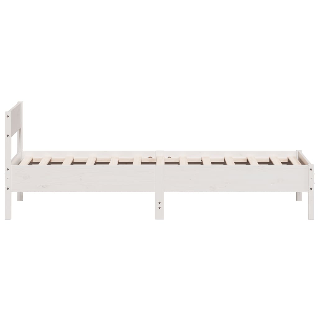 vidaXL Estructura cama sin colchón madera maciza pino blanca 100x200cm