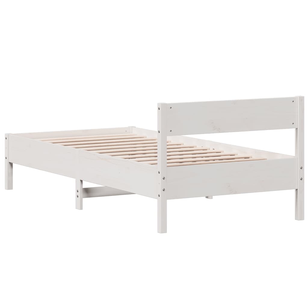 vidaXL Estructura cama sin colchón madera maciza pino blanca 100x200cm