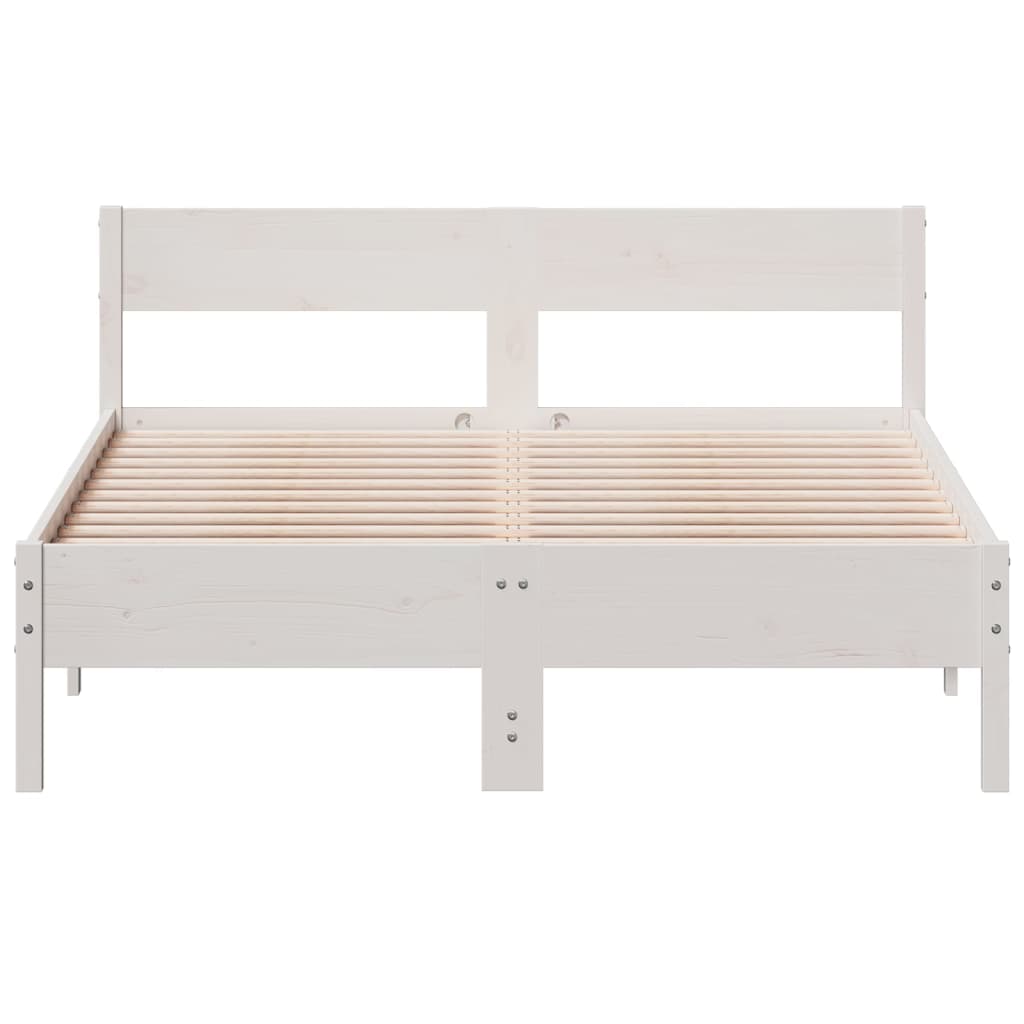 vidaXL Estructura de cama sin colchón madera maciza blanca 120x190 cm