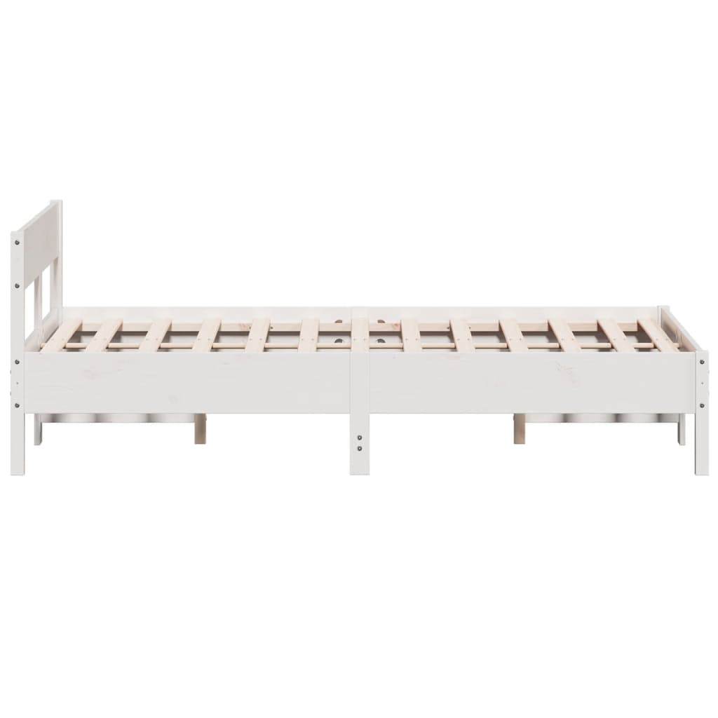 vidaXL Estructura de cama sin colchón madera maciza blanca 120x190 cm