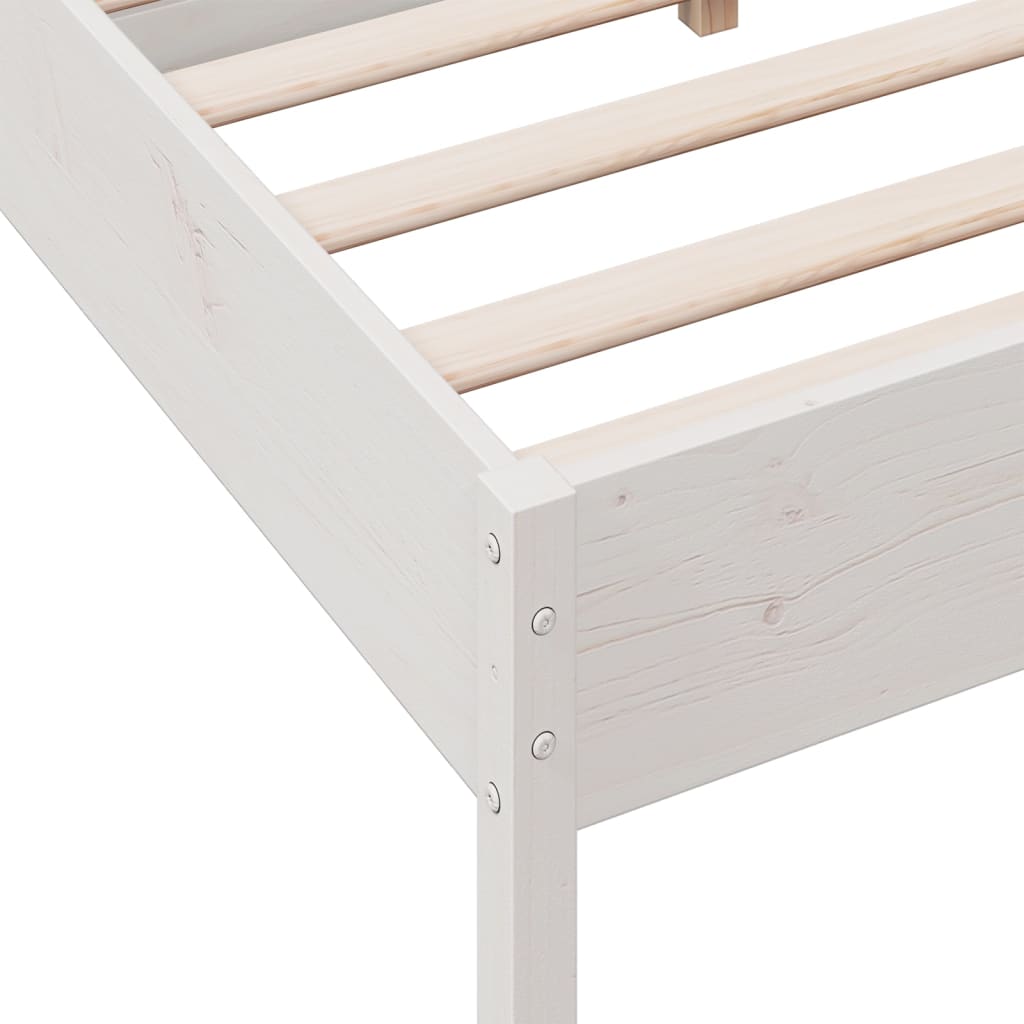 vidaXL Estructura de cama sin colchón madera maciza blanca 120x190 cm