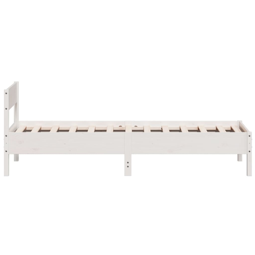 vidaXL Estructura de cama sin colchón madera maciza blanca 90x190 cm