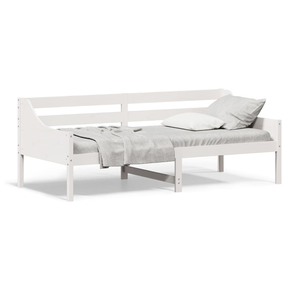 vidaXL Sofá cama sin colchón madera maciza de pino blanco 80x200 cm