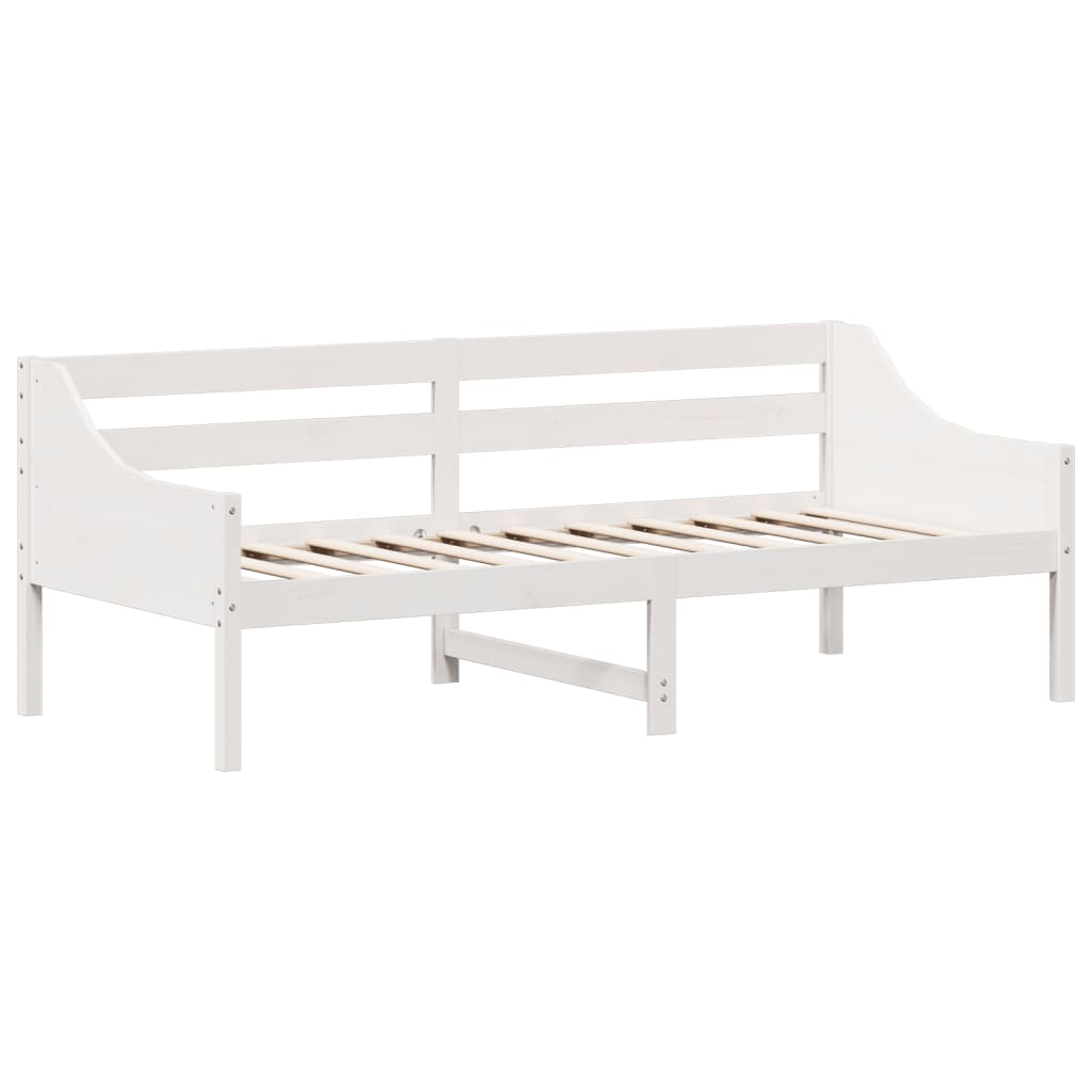 vidaXL Sofá cama sin colchón madera maciza de pino blanco 90x200 cm