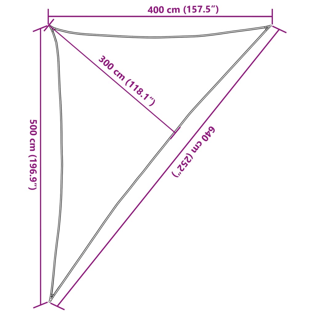 vidaXL Toldo de vela poliéster oxford 100% arena 4x5x6,4 m