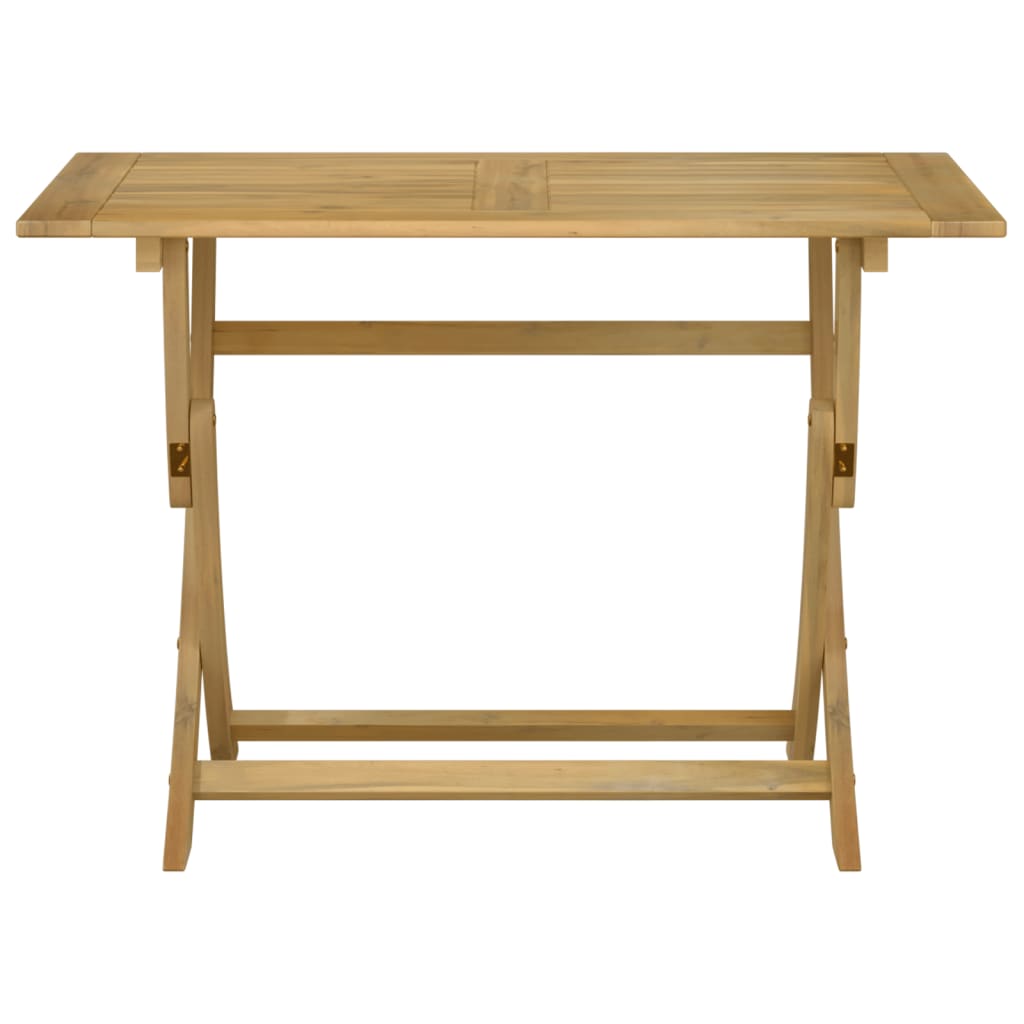 vidaXL Mesa de jardín plegable madera maciza de acacia 110x55x75 cm