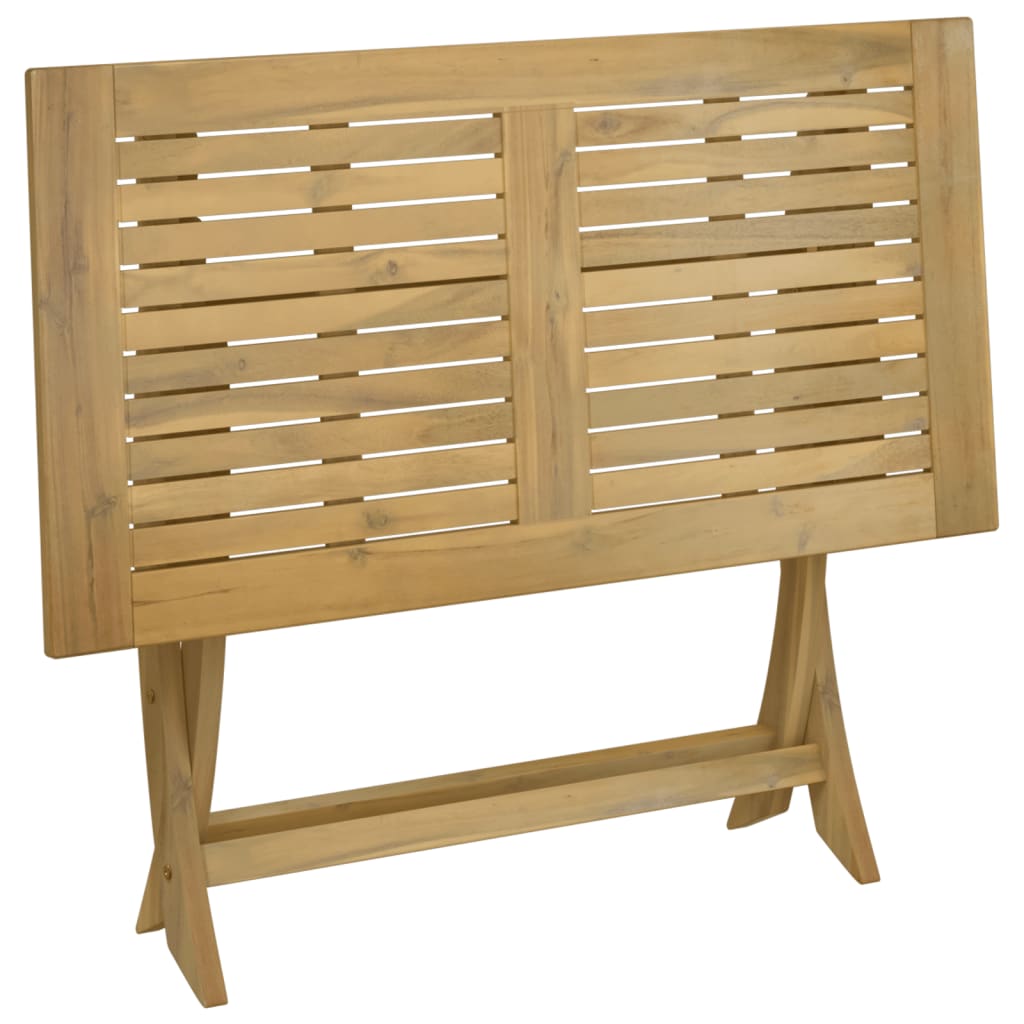 vidaXL Mesa de jardín plegable madera maciza de acacia 110x55x75 cm