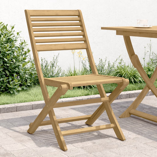 vidaXL Sillas de jardín plegables 4 uds madera acacia 48,5x61,5x87 cm