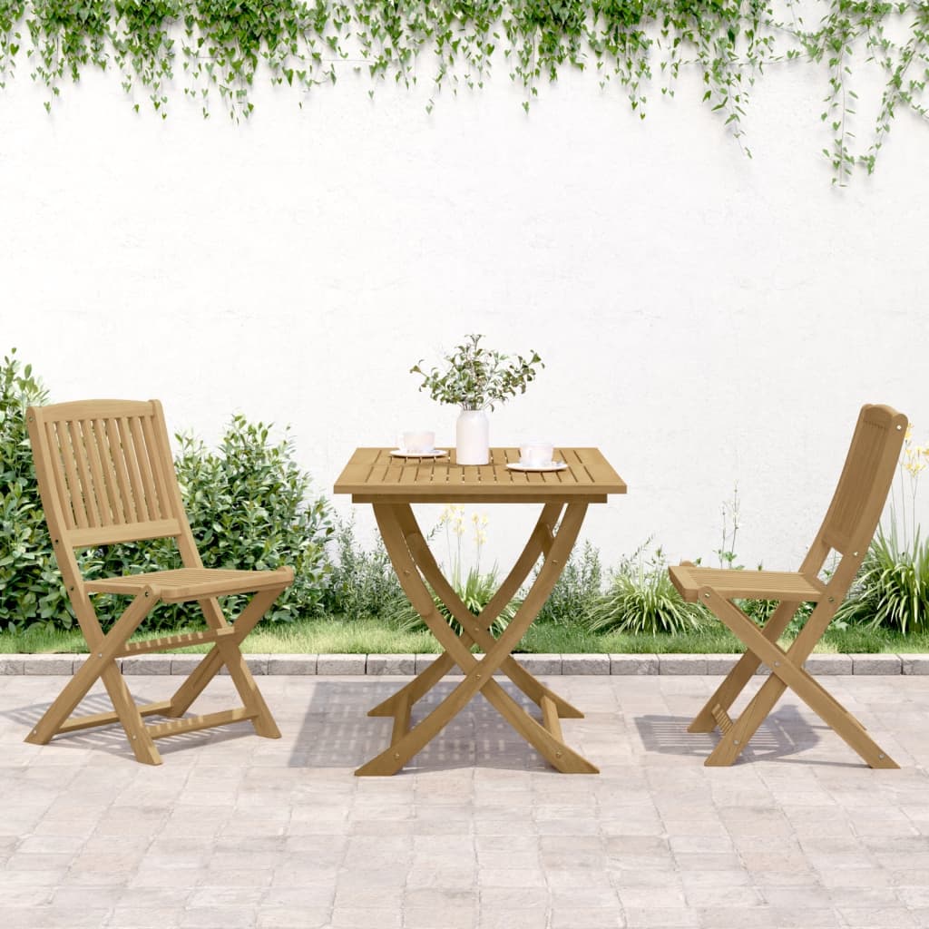 vidaXL Sillas de jardín plegables 2 uds madera acacia 57x48,5x90 cm