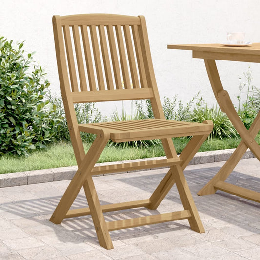 vidaXL Sillas de jardín plegables 2 uds madera acacia 57x48,5x90 cm