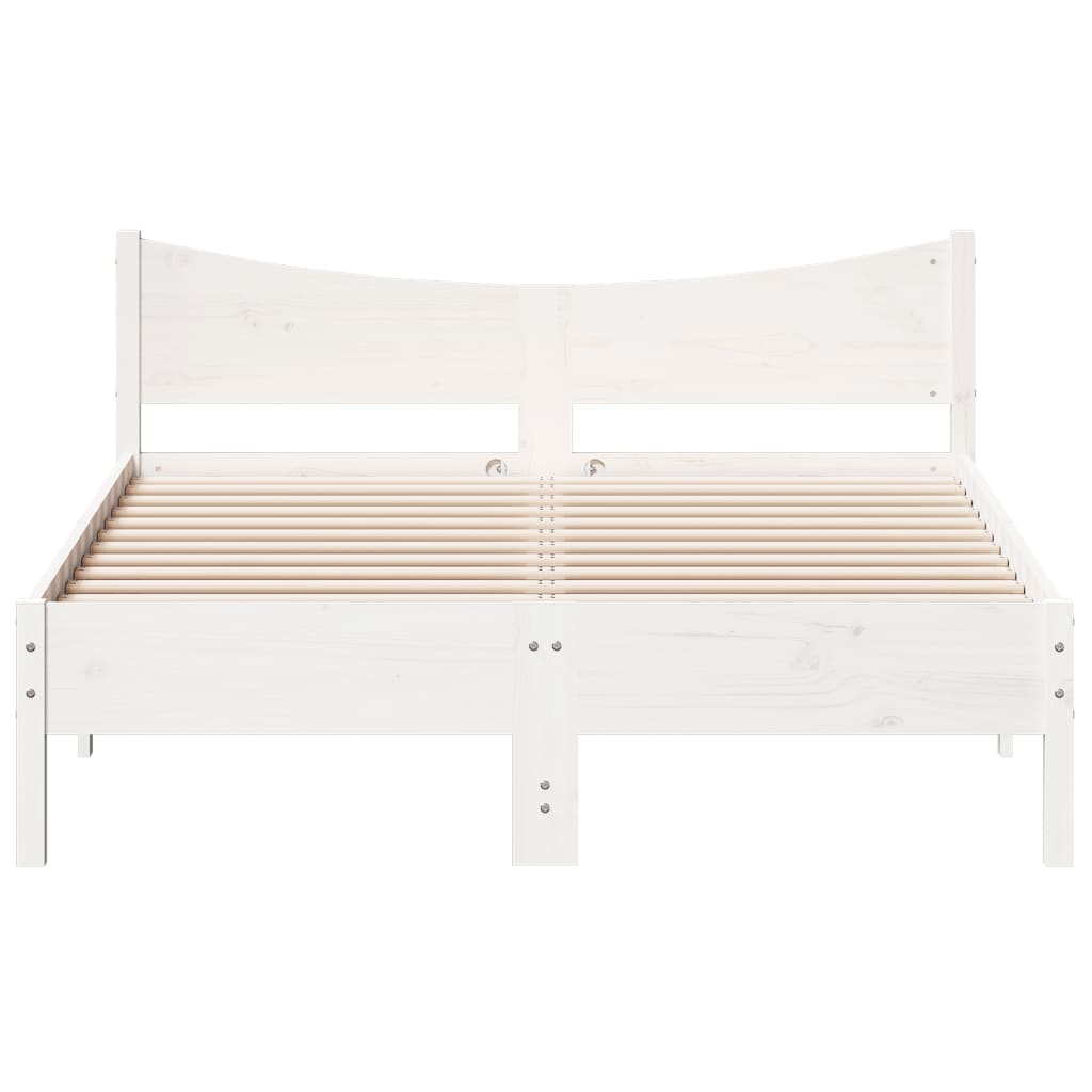 vidaXL Estructura de cama sin colchón madera maciza blanca 120x190 cm