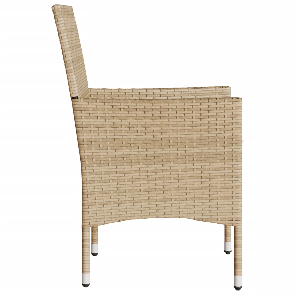 vidaXL Sillones de jardín con cojines 2 uds ratán sintético beige