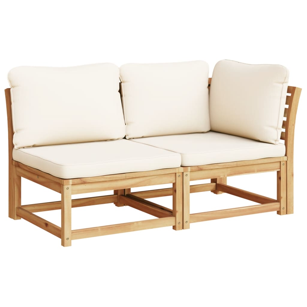 vidaXL Set de muebles para jardín 3 piezas con cojines madera acacia