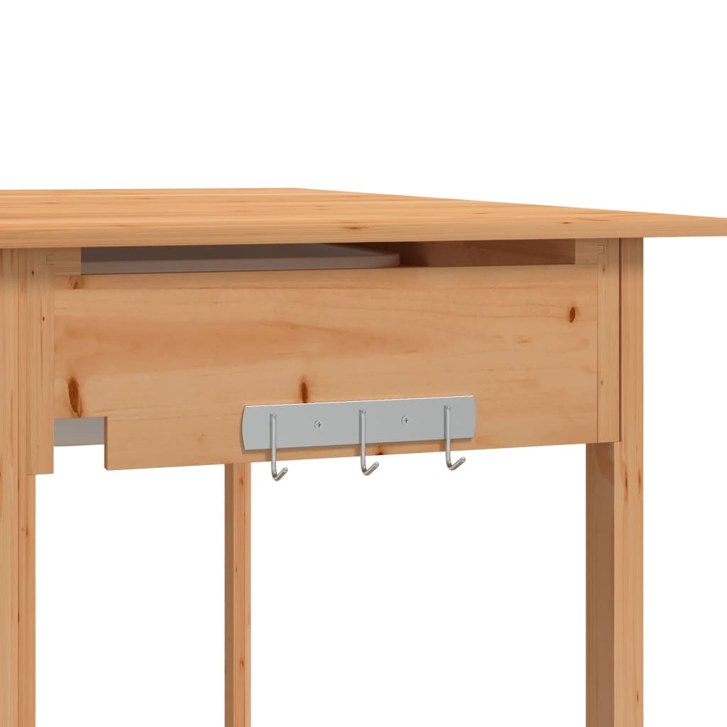 vidaXL Mesa para macetas con fregadero madera abeto 147,5x44x139,5 cm