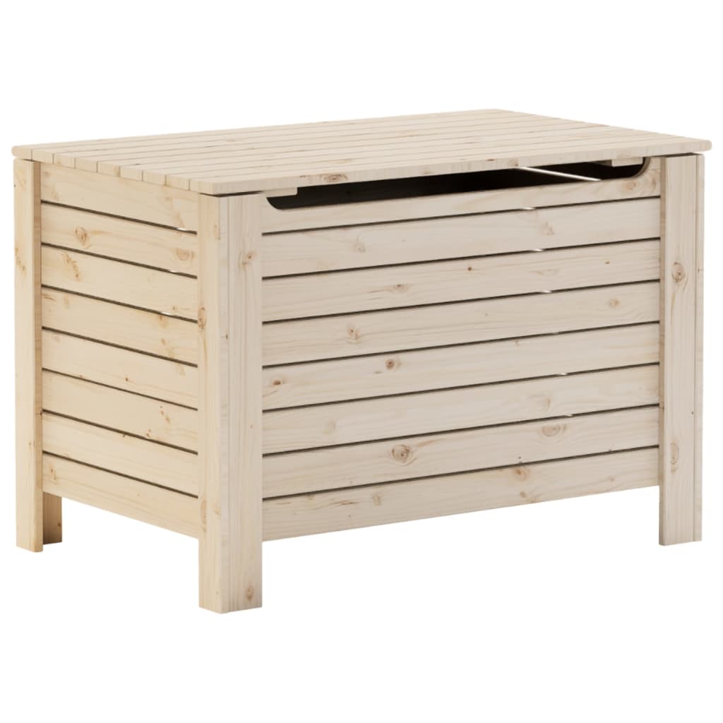 vidaXL Caja de almacenaje con tapa RANA madera maciza pino 100x49x54cm