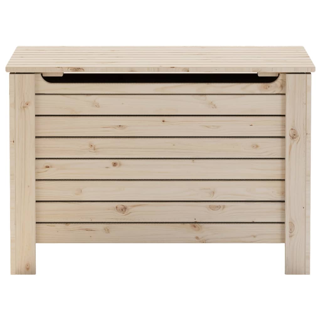 vidaXL Caja de almacenaje con tapa RANA madera maciza pino 100x49x54cm