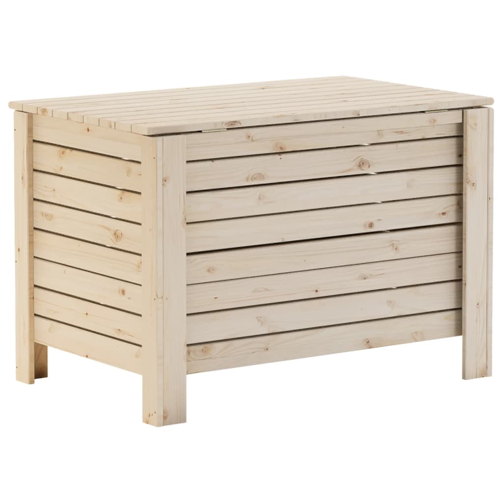 vidaXL Caja de almacenaje con tapa RANA madera maciza pino 100x49x54cm