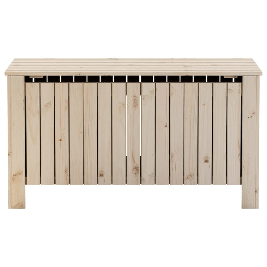 vidaXL Caja de almacenaje con tapa RANA madera maciza pino 100x49x54cm