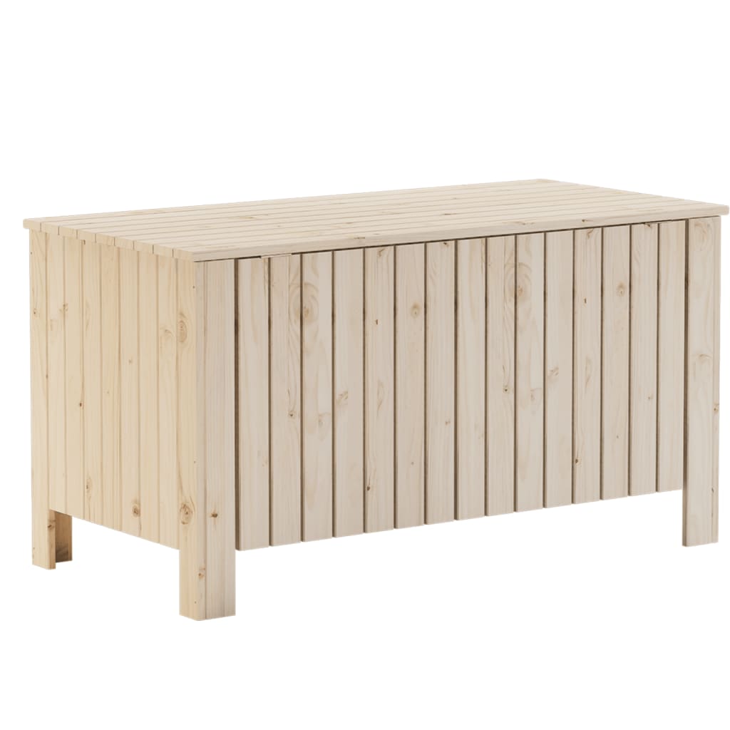 vidaXL Caja de almacenaje con tapa RANA madera maciza pino 100x49x54cm