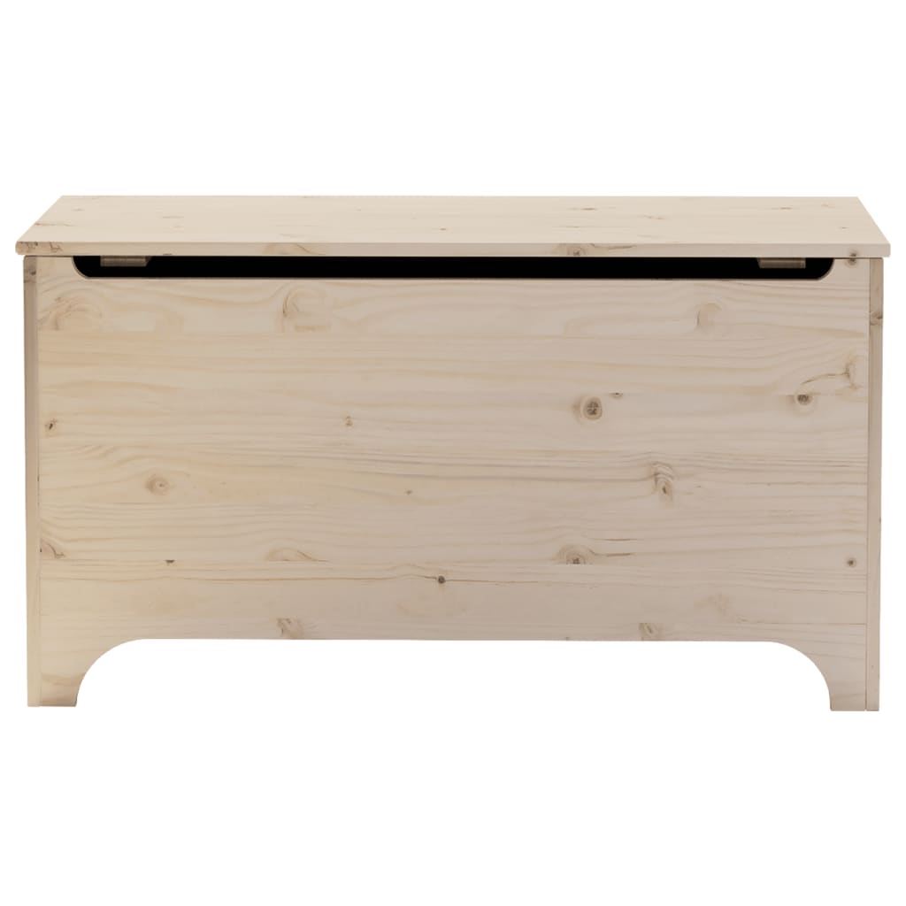 vidaXL Caja de almacenaje con tapa RANA madera maciza pino 100x49x54cm