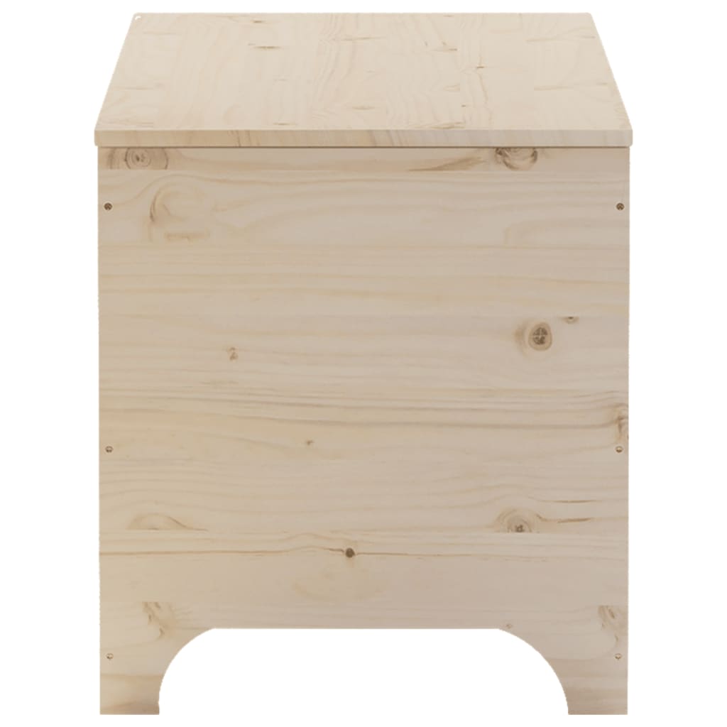 vidaXL Caja de almacenaje con tapa RANA madera maciza pino 100x49x54cm