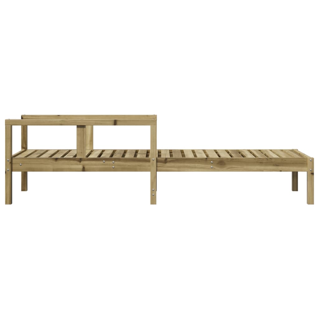 vidaXL Tumbona de madera de pino impregnada 199,5x62x55 cm