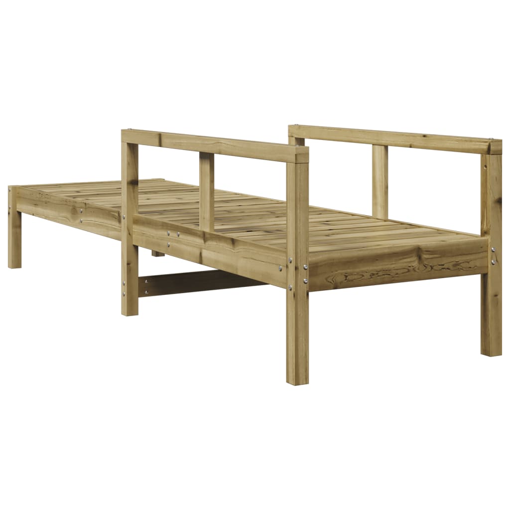 vidaXL Tumbona de madera de pino impregnada 199,5x62x55 cm